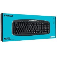 Everest KB-955 Siyah Usb Multimedia Kablolu Q Standart Klavye