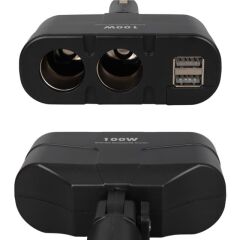 Olesson 1652 12-24V Çift USB Girişli 100W 2'li Araç Çakmak Çoklayıcı