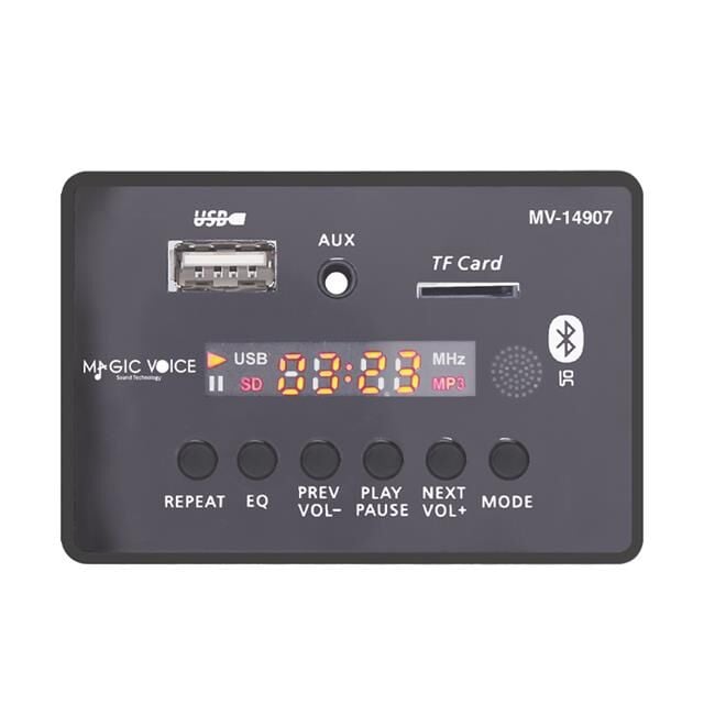 Magicvoice MV-14907 USB-SD-AUX-Bluetooth Mikrofonlu Kumandalı Ekranlı Oto Teyp Çevirici Dijital Player Board