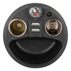 Olesson 1640 12-24V Çift USB Girişli 120W 80cm Kablolu Dijital Voltaj Ekranlı 2'li Araç Çakmak Çoklayıcı