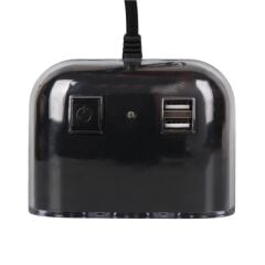 Olesson 1505 12-24V Çift USB Girişli 120W 80cm Kablolu 3'LÜ Araç Çakmak Çoklayıcı