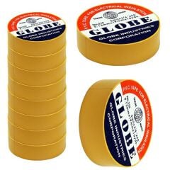 Globe 0.13Mmx19Mm İzole Bant 10'lu Sarı
