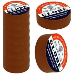 Globe 0.13Mmx19Mm İzole Bant 10'lu Kahverengi