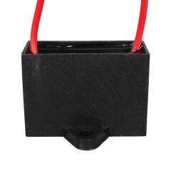 3.5UF 450VAC Siyah 10cm Kablolu Kare Tip Kutupsuz Kondansatör