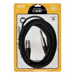 MagicVoice LD379B 5 Metre Canon XLR Dişi - 6.35mm Mono Erkek Metal Jak Mikrofon Ses Kablosu