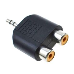 Powermaster 2 RCA Dişi-3.5 Mm Stereo Erkek Çevirici Jack