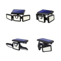 Powermaster MX-W771A Sensörlü 3 Modlu 74 Ledli Solar Aydınlatmalı Duvar Lambası