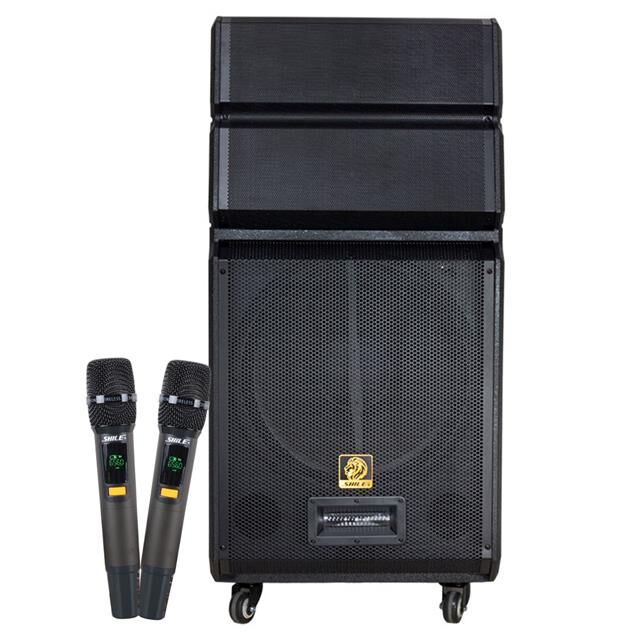 Shile SL-1612B İki El Mikrofonlu-Kumandalı USB/SD/BT/FM Taşınabilir Hoparlör