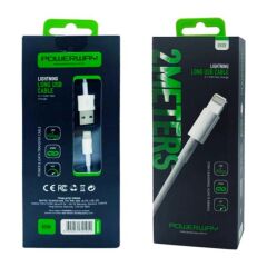 Powerway BX08 iPhone 2100 mA Hızlı 2 Metre Şarj Data Kablosu