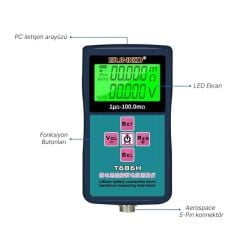 Sunkko T686H Hassas Pil İç Direnç ve Voltaj Test Cihazı (0-100V - 0-100 Ohm)