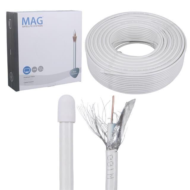Mag RG6-U4 Plus Trishield Anten Kablosu 100 Metre
