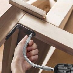 PowerMaster PM-20507 Esnek Bükülebilir Matkap Uzatma Hortumu 1/4 Bits Ucu 400mm