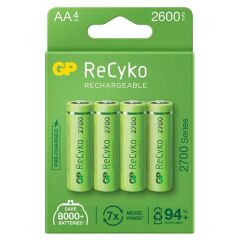GP Recyko AA 2600 mAh Şarjlı 4'lü Pil GP270AAHCE-2EB4 (GPRHC272E001)