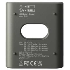 GP Recyko B441 Usb 4’lü AA - AAA Pil Şarj Cihazı (GPACSB44103 GPB441R21-2GTLB1)