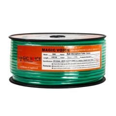 MagicVoice B96 Profesyonel 2 Damarlı Blendajlı Enstrüman Mikrofon Kablosu Stereo 100 Metre (Yeşil)