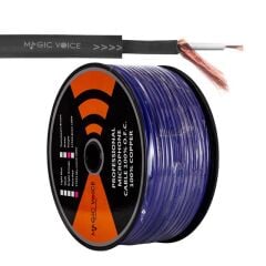 MagicVoice B96 Profesyonel Tek Damarlı Blendajlı Enstrüman Mikrofon Kablosu Mono 100 Metre (Mor)