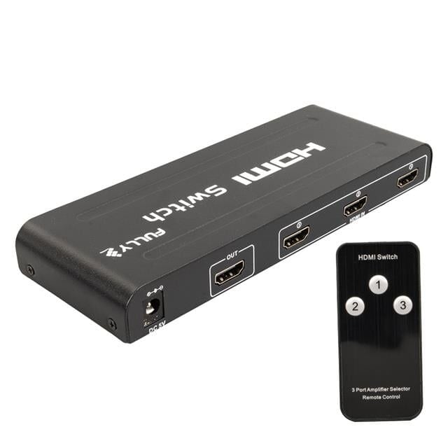 Fully G-538H 3 Giriş 1 Çıkış Hdmi Switcher Toplayıcı Metal Kasa Adaptörlü