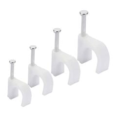 PowerMaster PM-17654 7 Numara Çelik Çivili 16 MM Kroşe 4X10 Antigron Kablolar İçin (100'LÜ Poşet)