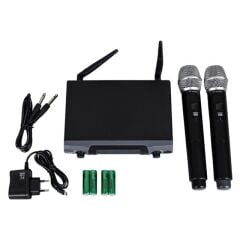 Westa WM-202H 1 Alıcı + 2 El (Lavalier) Kablosuz Uhf Mikrofon Seti