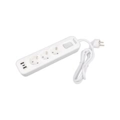 Vea VE-NOVA103U A Class 3'lü 2 Usb'li Anahtarlı 1.5 Metre Akım Korumalı Priz