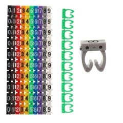 PowerMaster 0-9 Dijital Kodlu Renkli Kablo İşaretleyici 4mm