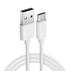 Powermaster PM-18299 Beyaz 5A Hızlı Şarj Destekli USB Type-C Şarj ve Data Kablosu (1 Metre)