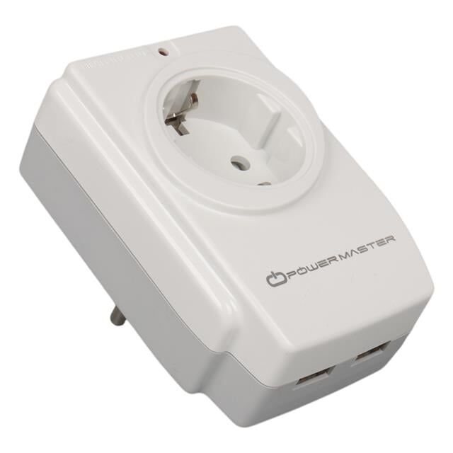 PowerMaster PM-18721 16 Amper - 3680 Watt Tekli Çocuk Korumalı 2 USB'LI 1400 Joule Akım Korumalı Priz