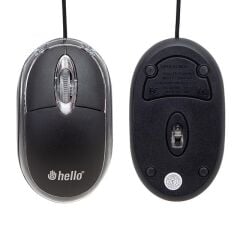 Hello HL-18736 Optik Işıklı 800 DPI Kablolu Mouse