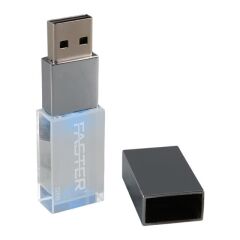 Faster 32 GB Mimi Serisi USB 3.0 Yüksek Hızlı Mavi Işıklı Metal Flash Bellek