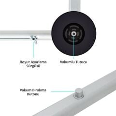 Weko 32 - 80'' Alüminyum Vakumlu Tv Panel Ekran Taşıyıcısı