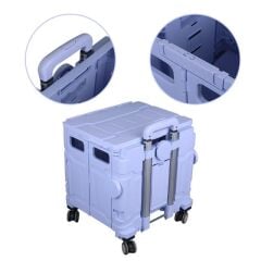 Sunup SN-26967 Katlanabilir Market Pazar Kamp Tekerlekli Alışveriş Arabası 60KG Kapasiteli