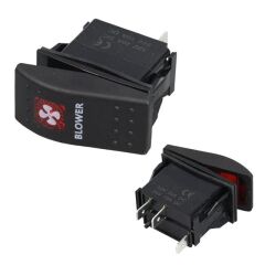 PowerMaster ﻿Havalandırma Sembollü Işıklı 3 Pinli On-Off 12-24V Marin Switch