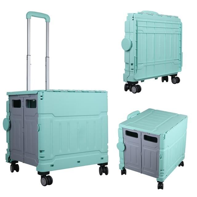 Sunup SN-26968 Katlanabilir Market Pazar Kamp Tekerlekli Alışveriş Arabası 60KG Kapasiteli