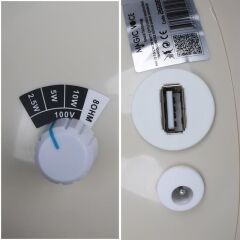 MagicVoice MV-12 7.5 CM 20 Watt Komütatörlü Hat Trafolu Krem Beyazı Sütun Sarkık Hoparlör (2'li Takım)