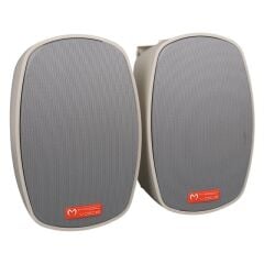 MagicVoice MV-22 12 CM 40 Watt Komütatörlü Hat Trafolu Krem Beyaz Sütun Hoparlör (2'li Takım)