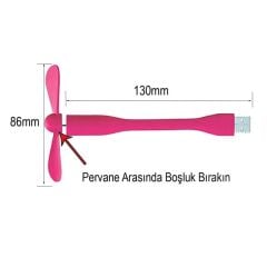 PowerMaster PM-20579 Taşınabilir Esnek USB Mini Fan Vantilatör (PowerBank - Laptop)