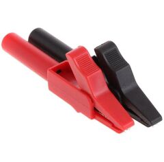 IC-243B 4Mm Banan Jak Girişli Krokodil CatII (2li Takım Siyah-Kırmızı)