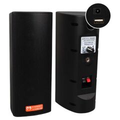 MagicVoice MV-26 2x7.5 CM 50 Watt Komütatörlü Hat Trafolu Siyah Sütun Hoparlör (2'li Takım)
