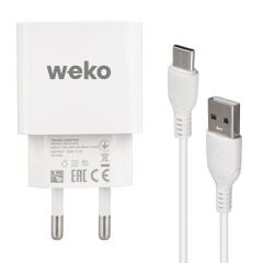Weko WK-21435 M7 2.1 Amper Telefon Şarj Adaptörü + Type-C Kablo
