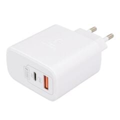 Weko WK-21446 S11-UC 25 Watt 3.0 Amper Type-C + USB Telefon Şarj Başlık Adaptörü