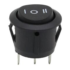 IC-134 Yuvarlak Işıksız On-Off-On 3P Anahtar