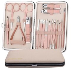 Sunup SN-27097 Paslanmaz Çelik 18in1 Profesyonel Manikür Tırnak Bakım Seti