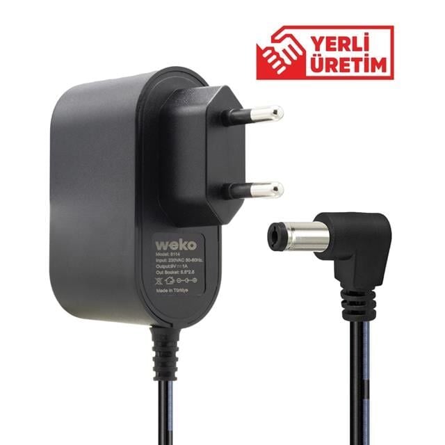 Weko 9 Volt 1 Amper 5.5*2.5 Uçlu Priz Tipi Adaptör