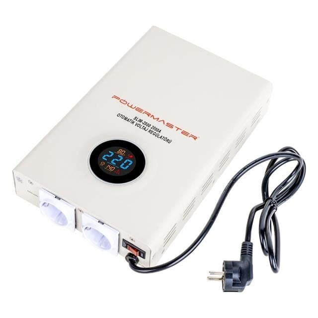 Powermaster SLIM-2000 Otomatik 2000 Watt Kombi Voltaj Regülatörü