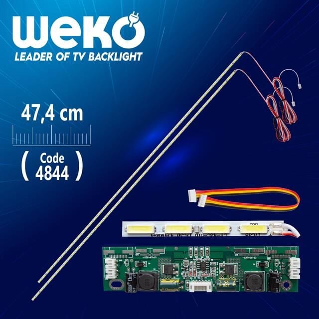 42'' Universal E-Led 51 Ledli (7020) 474mm 360-450ma 51-54v Çift Led+Sürücü+Kablo Takım (Wk-1369)