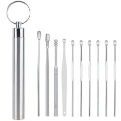Sunup SN-27132 Paslanmaz Çelik 10'lu Kulak Temizleme Seti