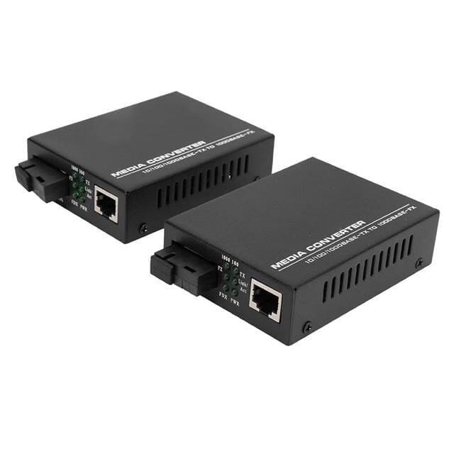 Powermaster PM-22107 1000 Mbps 3 Km Single Mode Fiber Optik Ethernet Medya Dönüştürücü