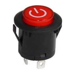 IC-180E 26mm Yaylı Rocker Buton Işıklı Power Simgeli