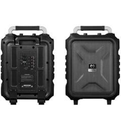 Magicvoice MV-2015 USB-SD-BT 1 El + 1 Yaka Mikrofonlu 300W Taşınabilir Şarjlı Hoparlör Anfi