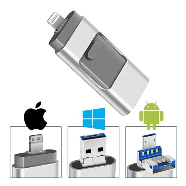 PowerMaster PM-16238 8GB OTG Flash Bellek 4IN1 Lightning Type-C USB-A Micro-USB IOS Android PC Uyumlu
